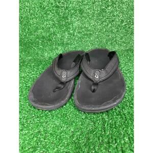 Olukai Ohana Sandals Womens 10 Black Flip Flop Thong Pool Beach Shoes